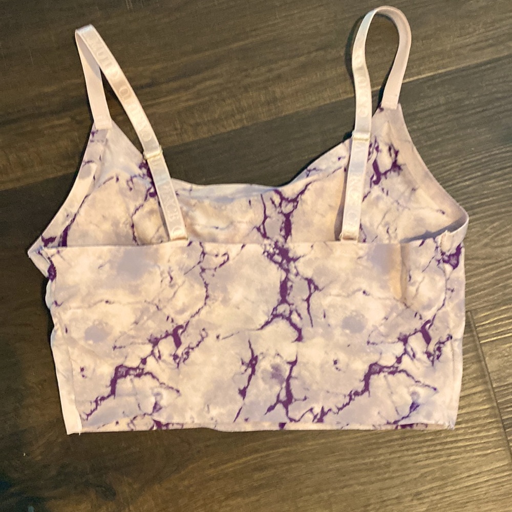 Vince Camuto Bra w/removable pads, adjustable straps, size M, peach & purple